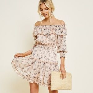 Floral Off-Shoulder Mini Dress